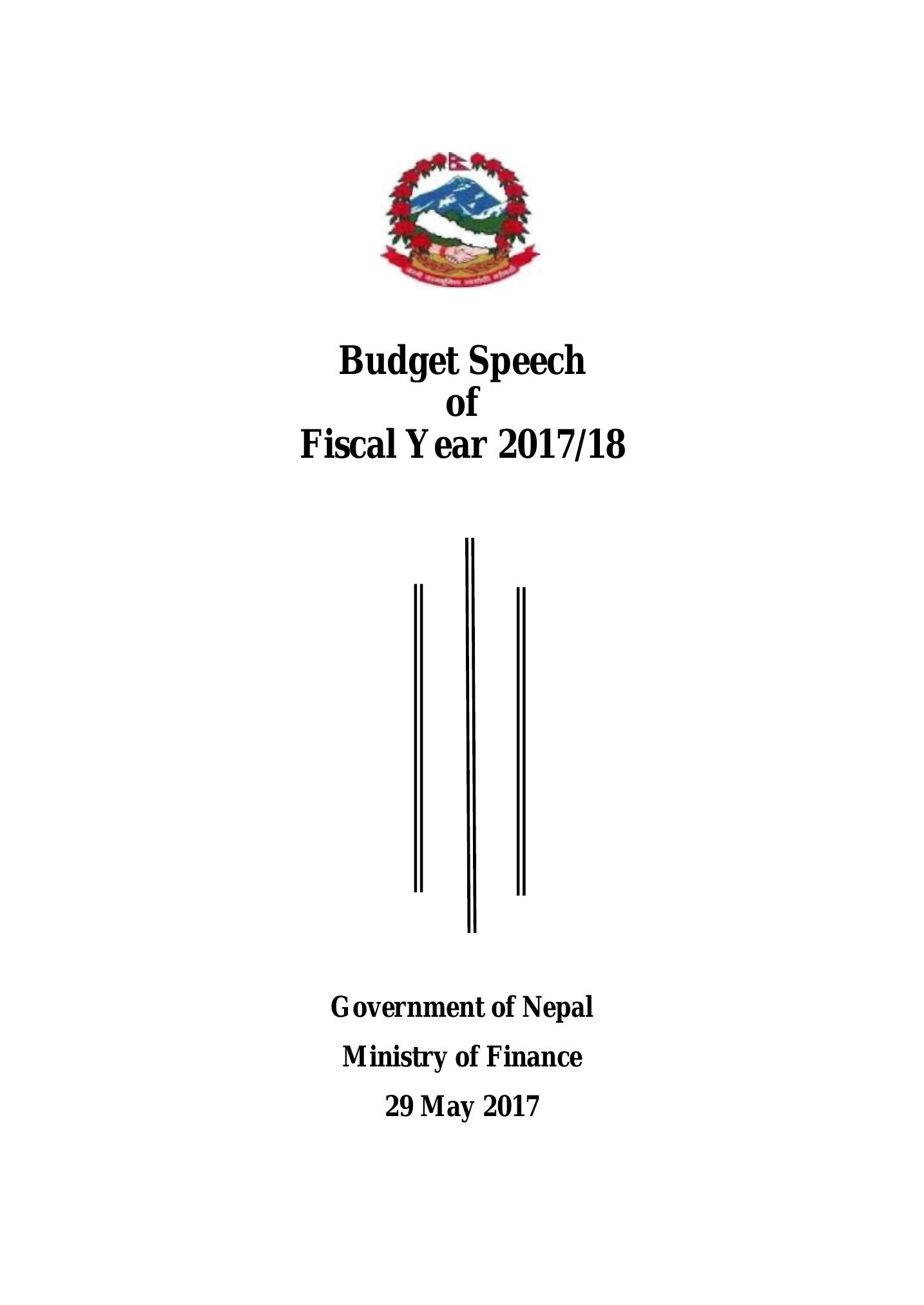 BUDGET SPEECH 2017/18 (ENGLISH) Resources